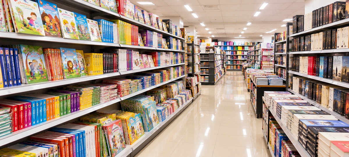 Kitap ürünleri için temsili raf yerleşimi
